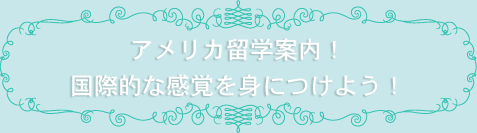アメリカ留学案内！国際的な感覚を身につけよう！